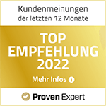 Provenexpert von Top Empfehlung 2022