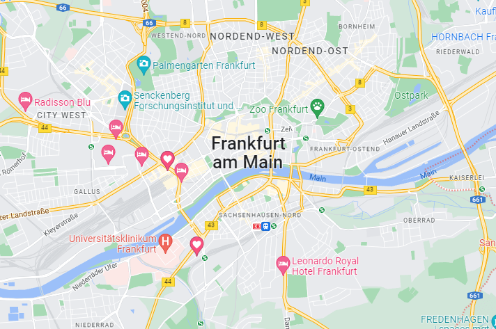 Google Maps - Stadtkarte Frankfurt am Main